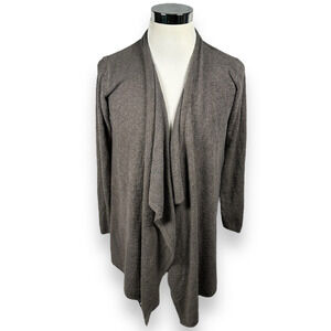 Barefoot Dreams Bamboo Chic‎ Lite Open Cardigan Womens Large XL Sweater Gray